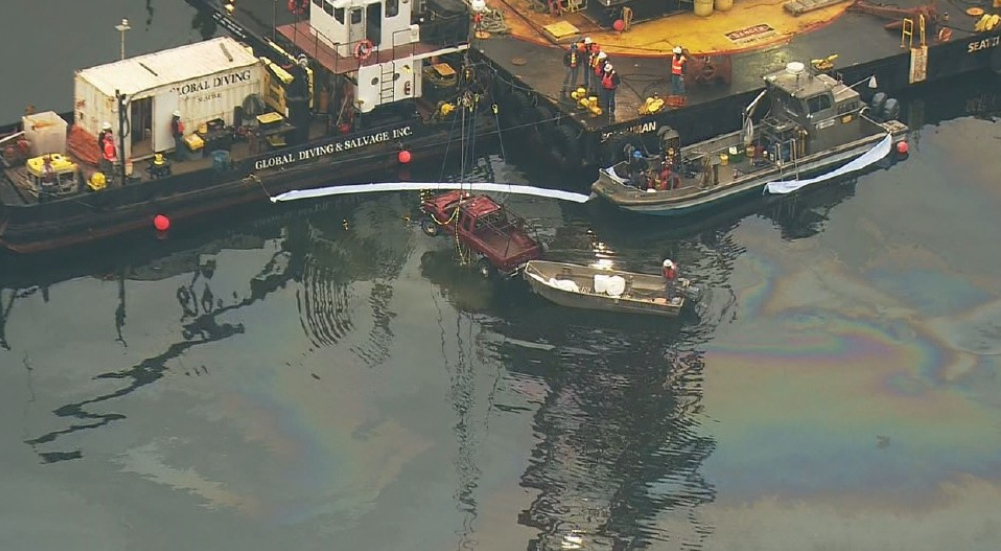 Crews recover truck, body of DOT worker who drove off Hood Canal Bridge