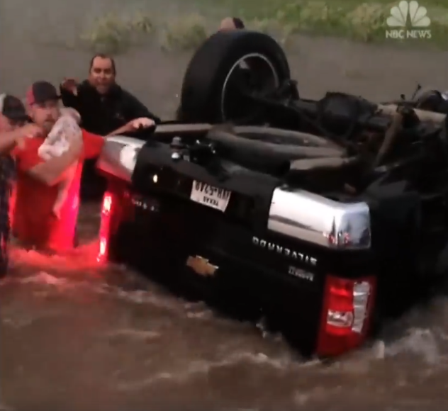 Good Samaritans Save Babies From Car Trapped in Texas Flood